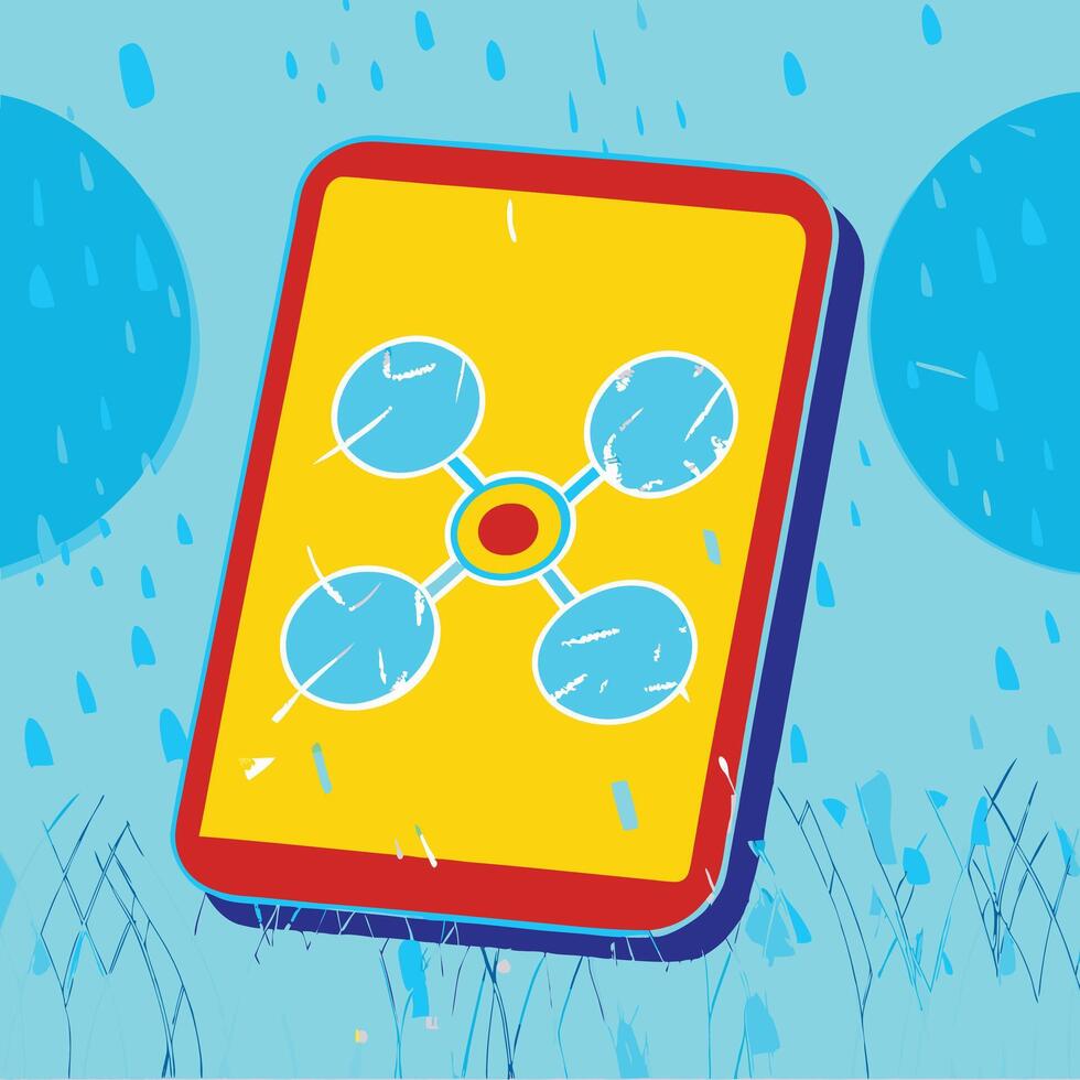 Abstract Aquatic Drone Design A Colorful Illustration vector