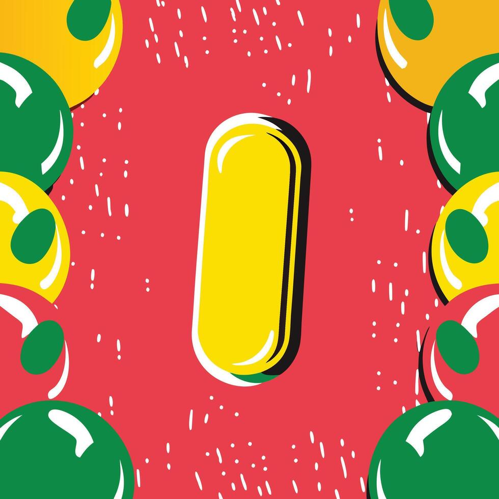 Abstract Capsule Design with Colorful Circles vector