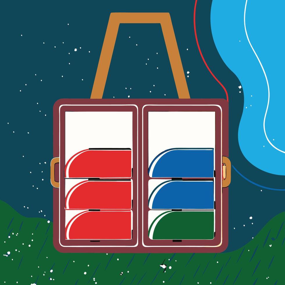 Abstract Aerial View of Colorful Compartments vector