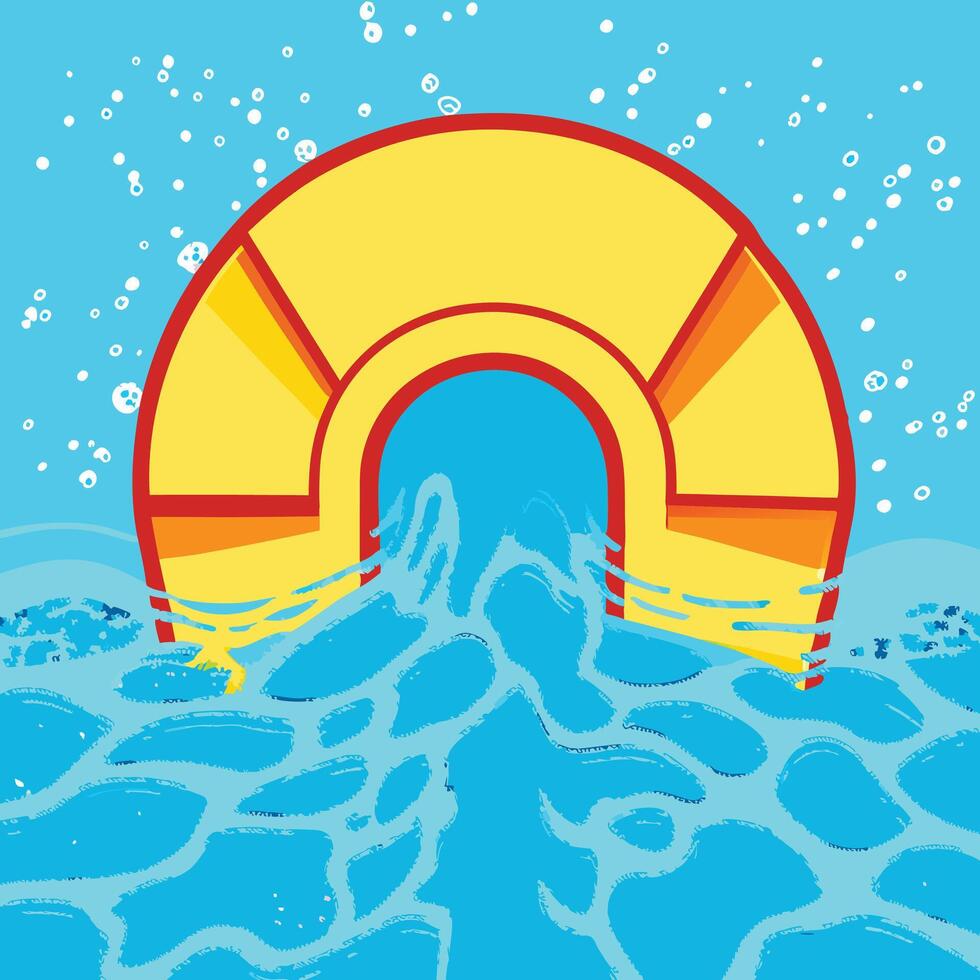 Water Fun Summer Pool Float Illustration vector