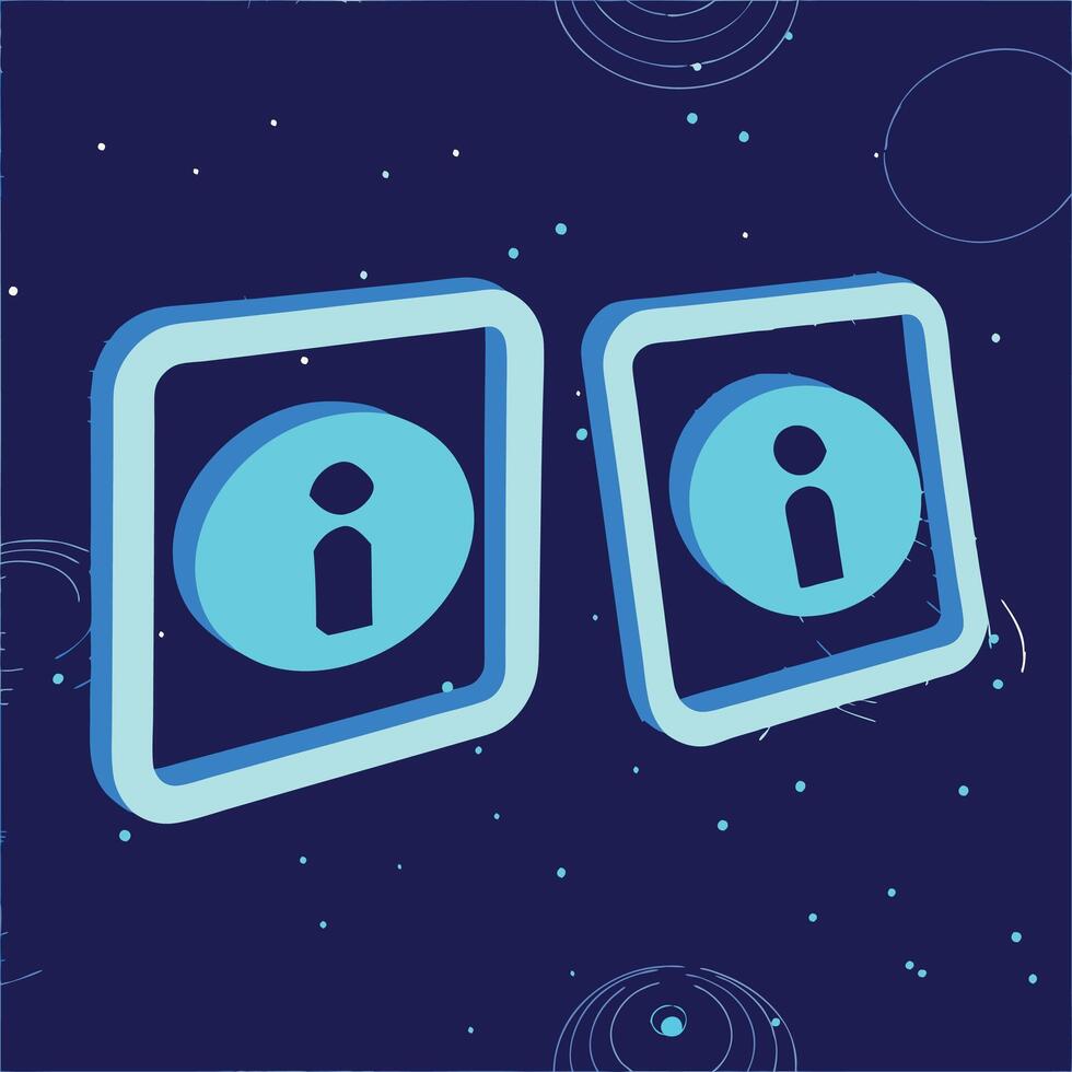 Dual Information Panels 3D Design, User Interface, Digital Icons vector