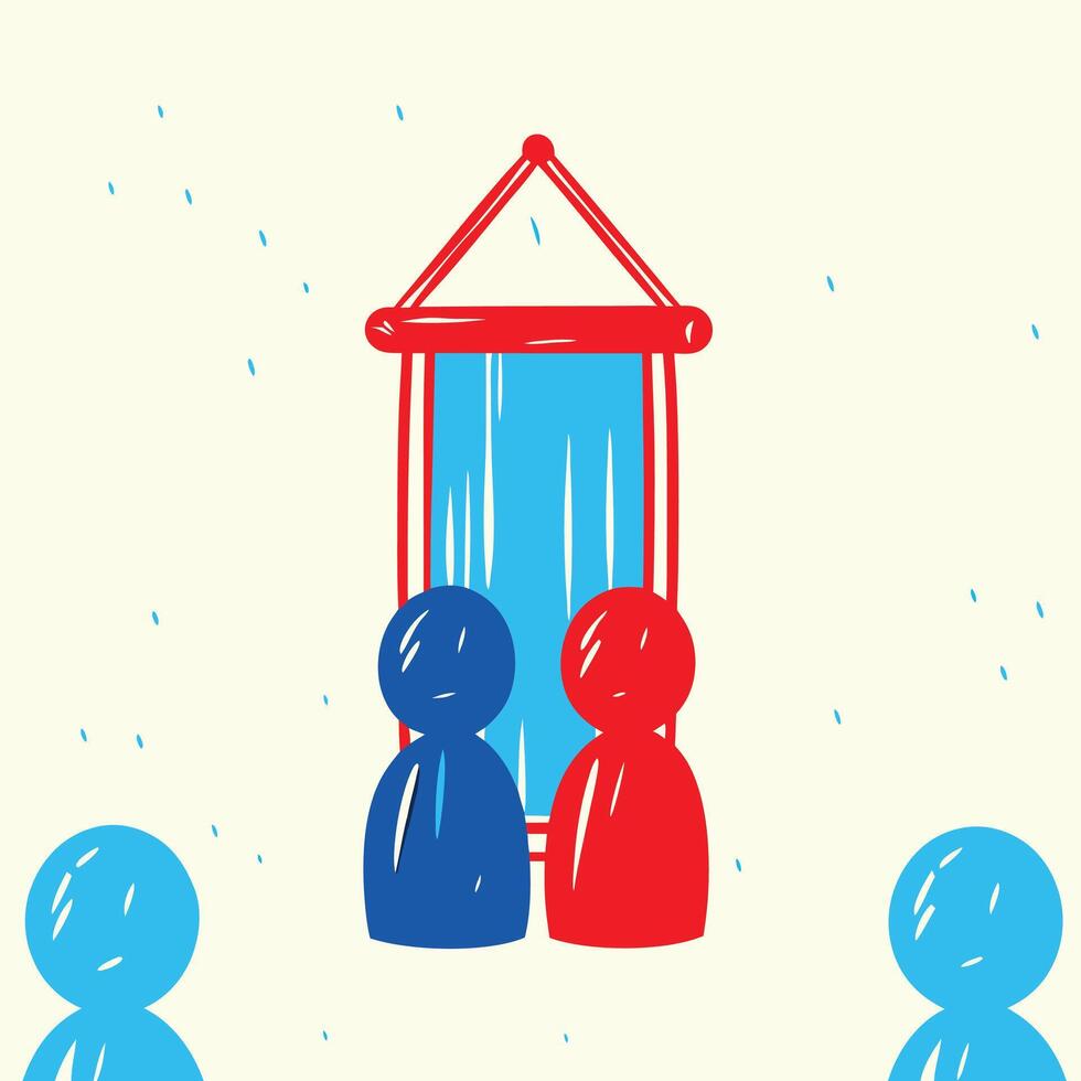 Reflection Opposing Views, Shared Space vector
