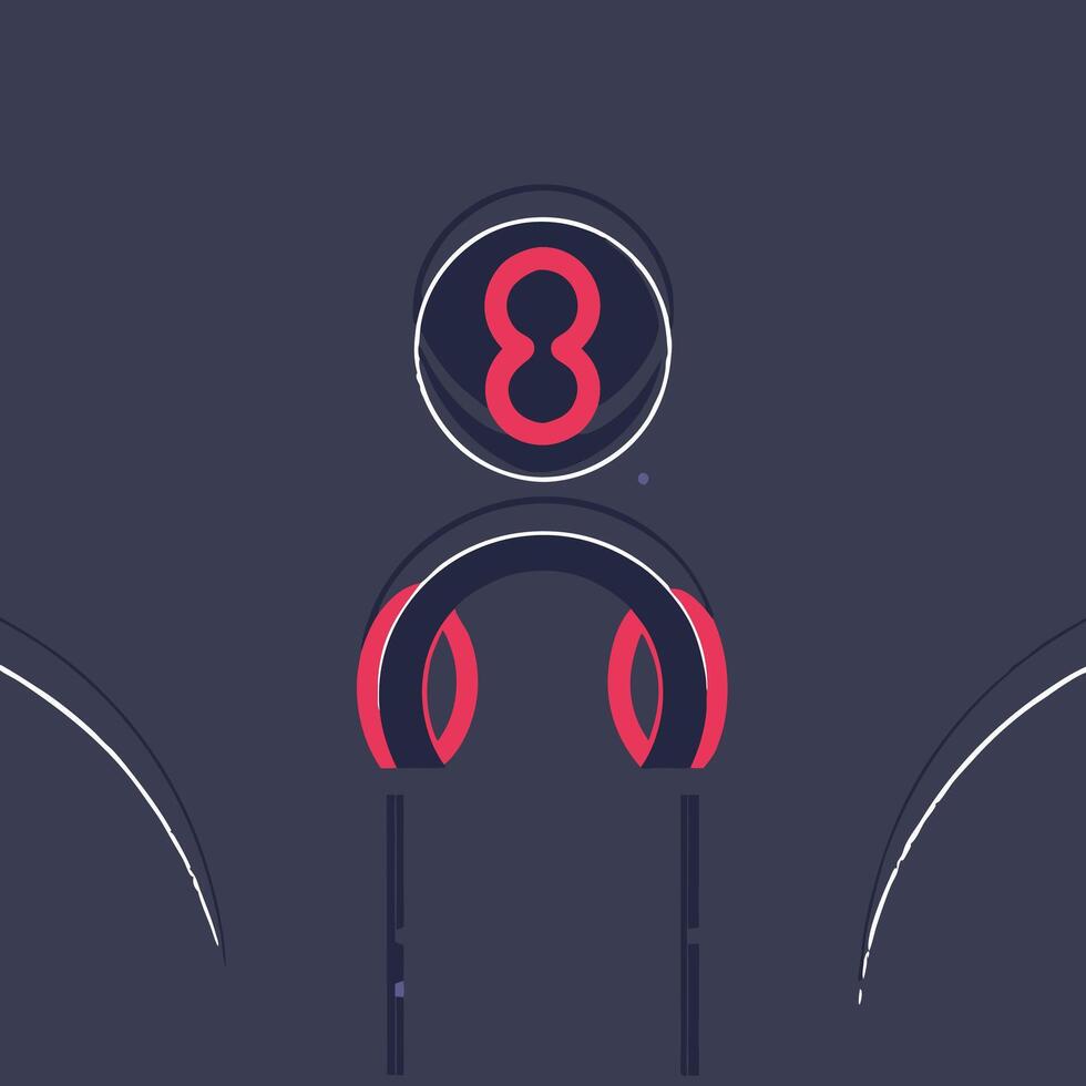 Abstract Number Eight Gateway Design vector