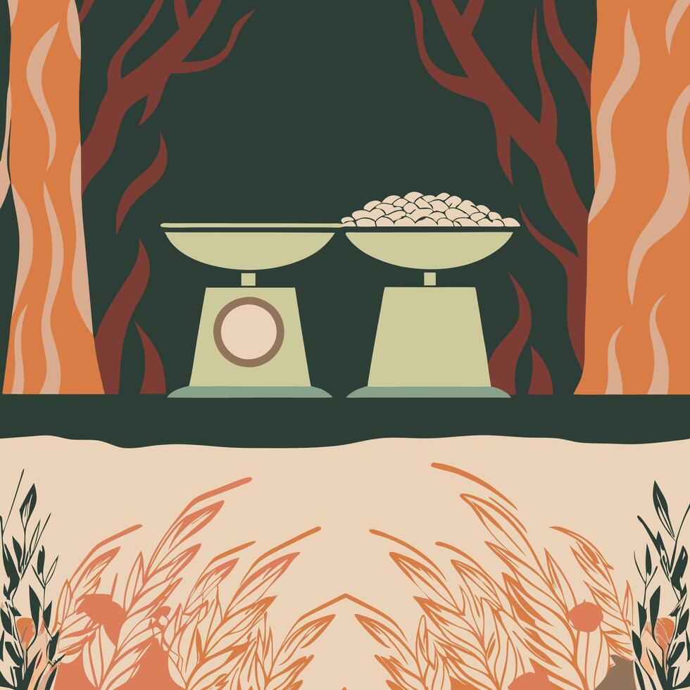 Balancing Act Abstract Nature and Measurement vector