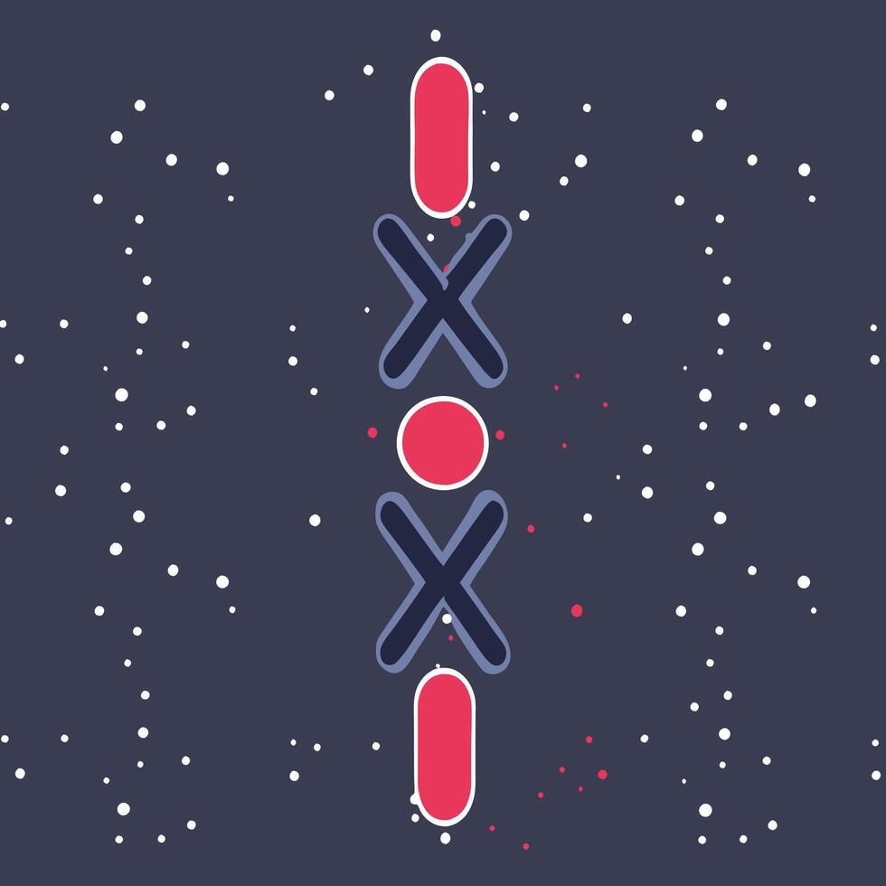 Abstract Design with Circles and X Shapes vector