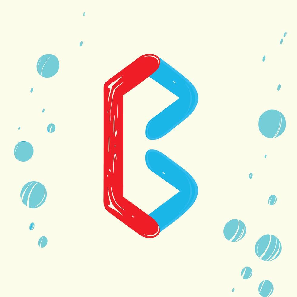 Abstract Red and Blue Hexagon Design vector
