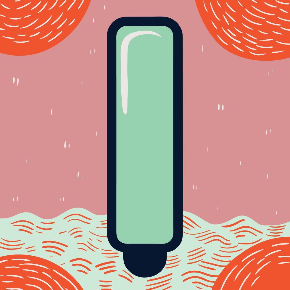 Abstract Green and Orange Design Element vector