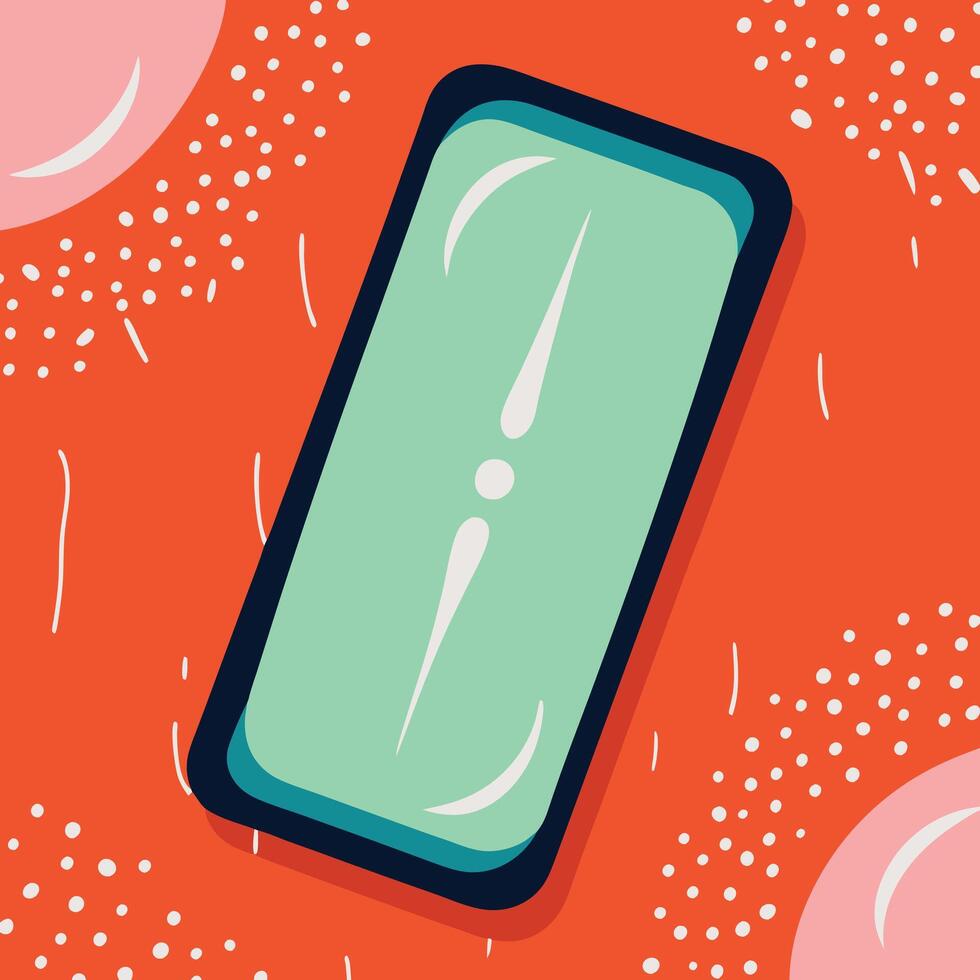 Abstract Smartphone Illustration Modern Design, Colorful Background, Geometric Shapes vector