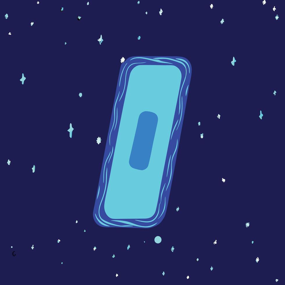 Abstract Blue Space Design Celestial Shapes and Patterns vector