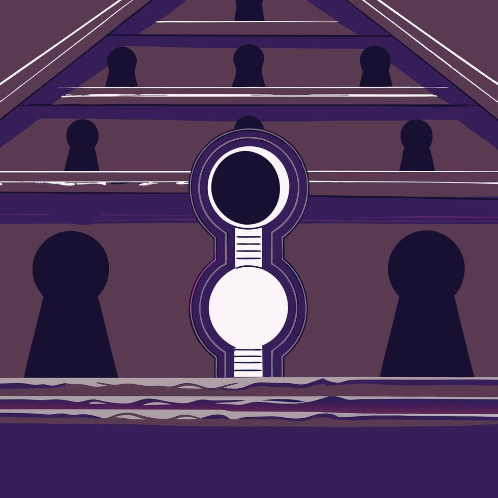 Abstract Keyhole Structure Mystery and Passage vector