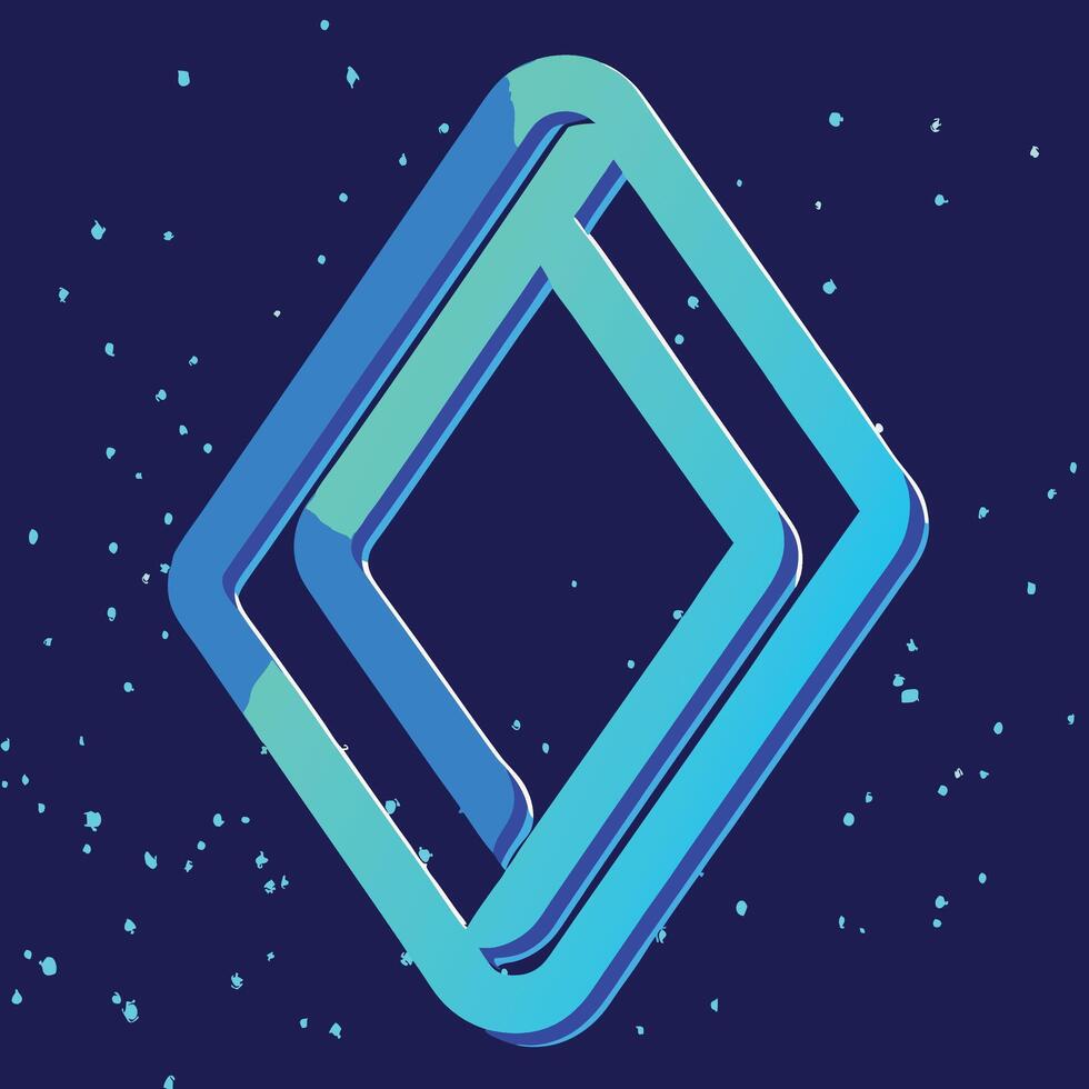 Abstract Blue and Teal Geometric Shapes vector