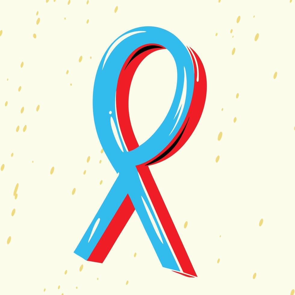 Abstract Red and Blue Ribbon Design vector