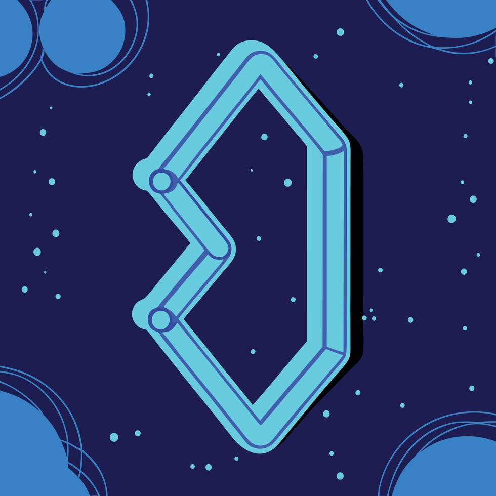 Abstract Neon Blue Geometric Shape Design vector