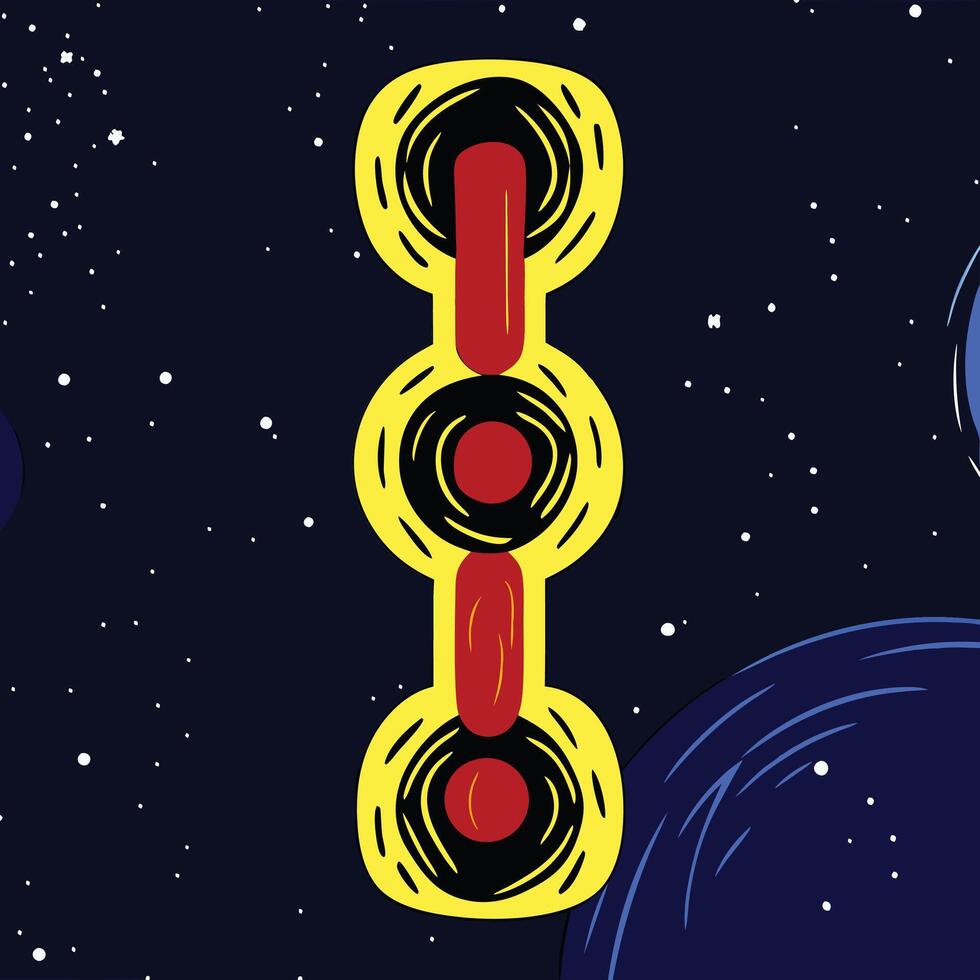 Cosmic Alignment Three Celestial Rings and a Central Core vector