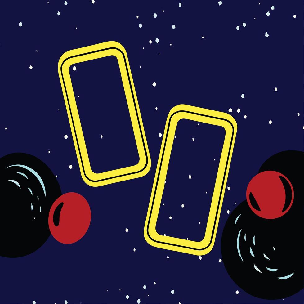 Cosmic Portals Abstract Space Art vector
