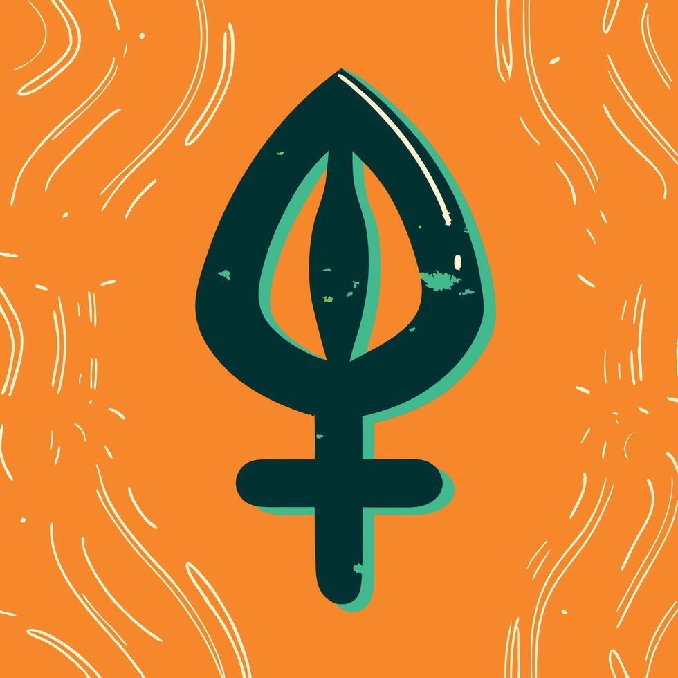 Abstract Symbol Teal and Orange Design vector