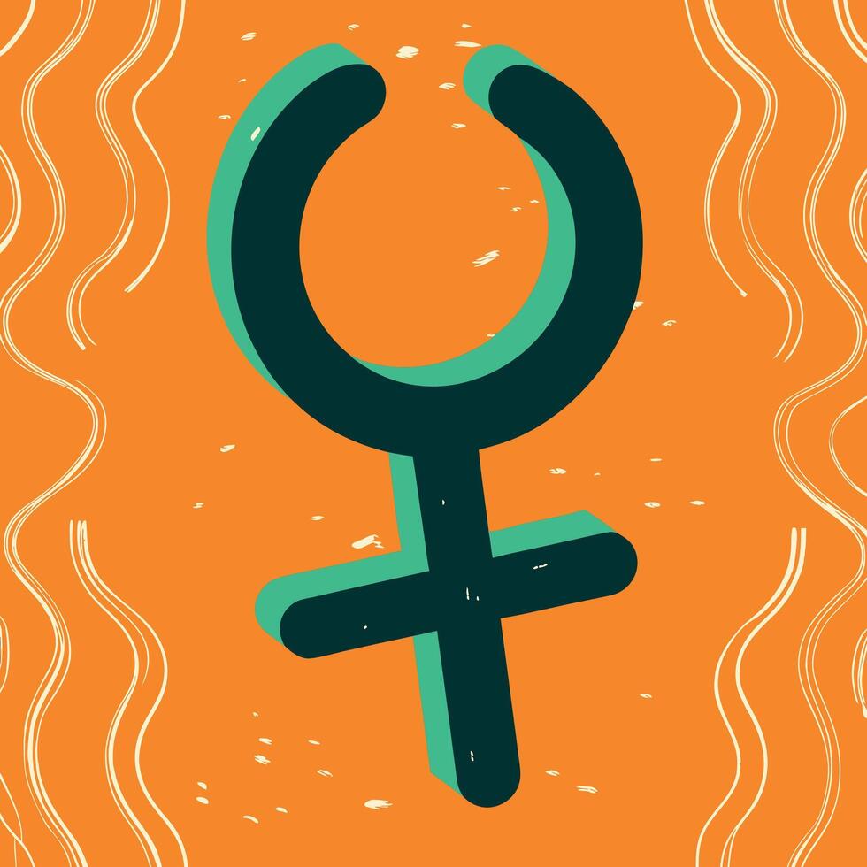 Abstract Female Symbol Graphic Design Element vector
