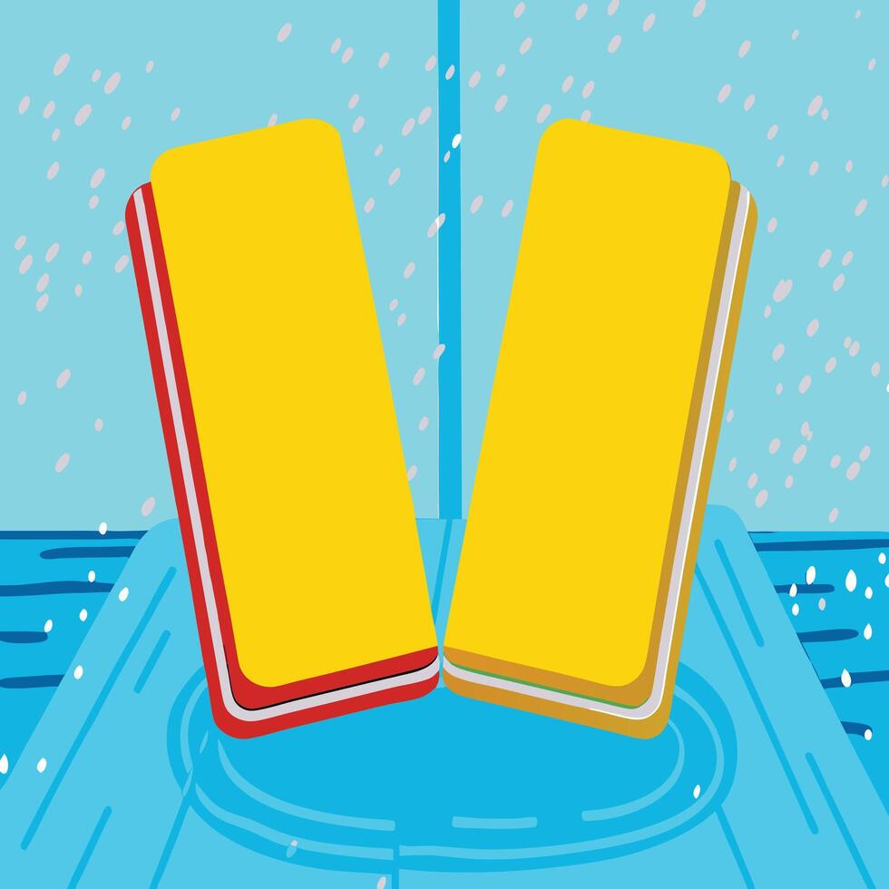 Abstract Colorful Rectangles in Water vector