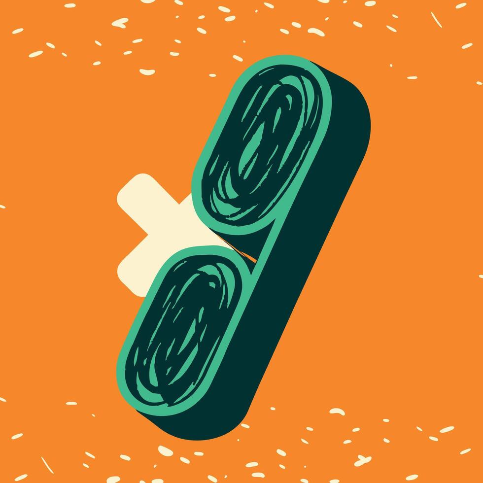 Abstract Teal and Orange Graphic Design vector