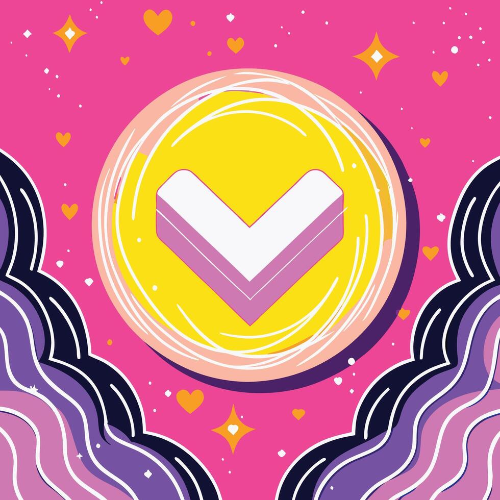 Abstract Colorful Background with V-Shaped Design Element vector