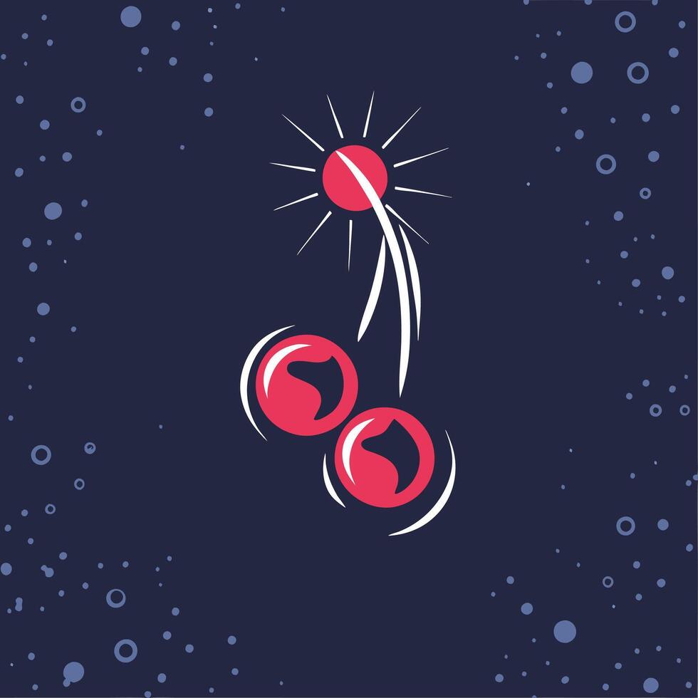 Sunlit Cherries A Design of Fruit and Light vector