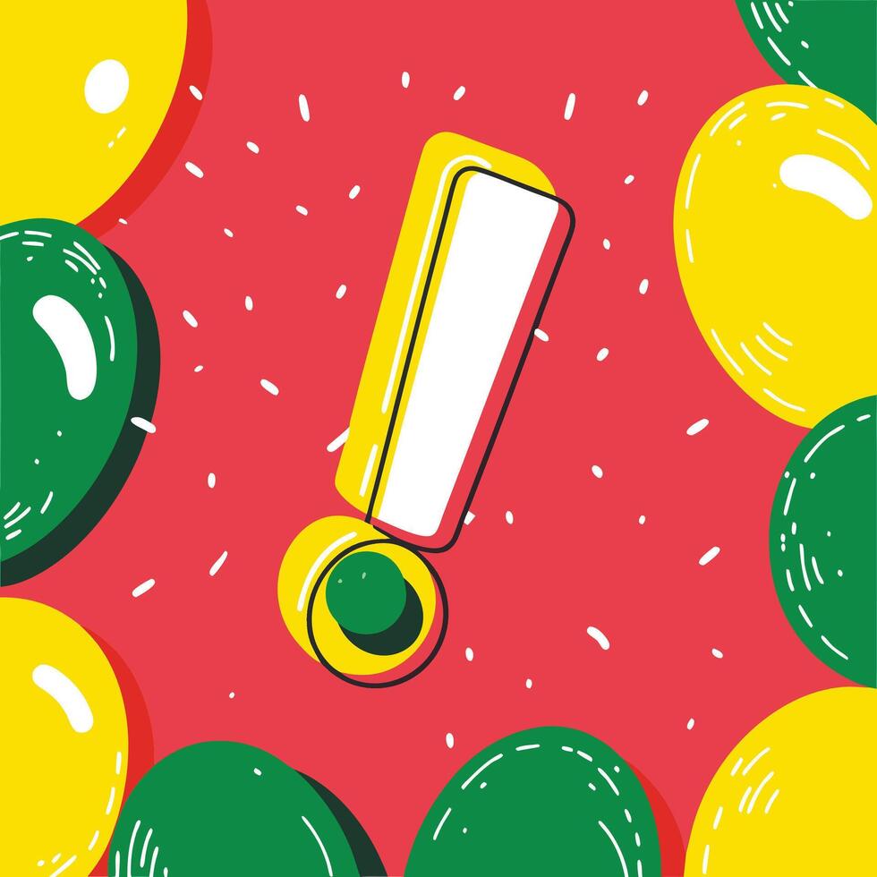 Attention Grabber Colorful Abstract Background with Exclamation Mark vector