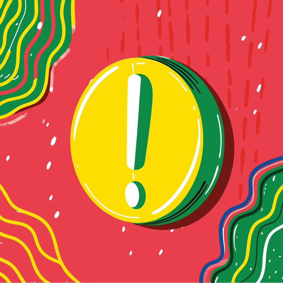 Attention Required Urgent Notification Design vector