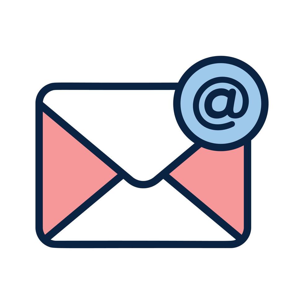 Envelope icon symbolizing email and digital communication vector