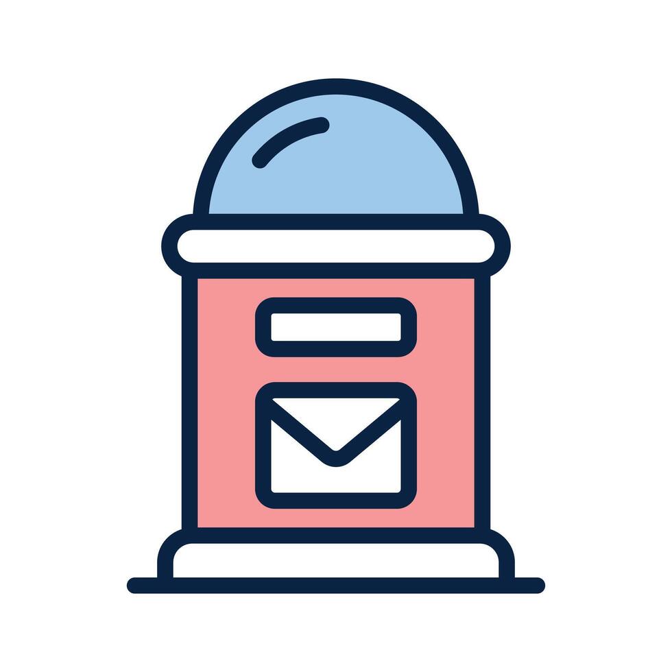 Postal service mailbox icon representing traditional mail communication vector