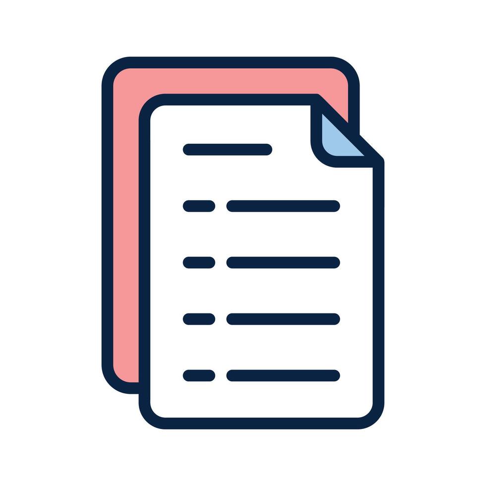 Document icon representing digital file sharing and written communication vector