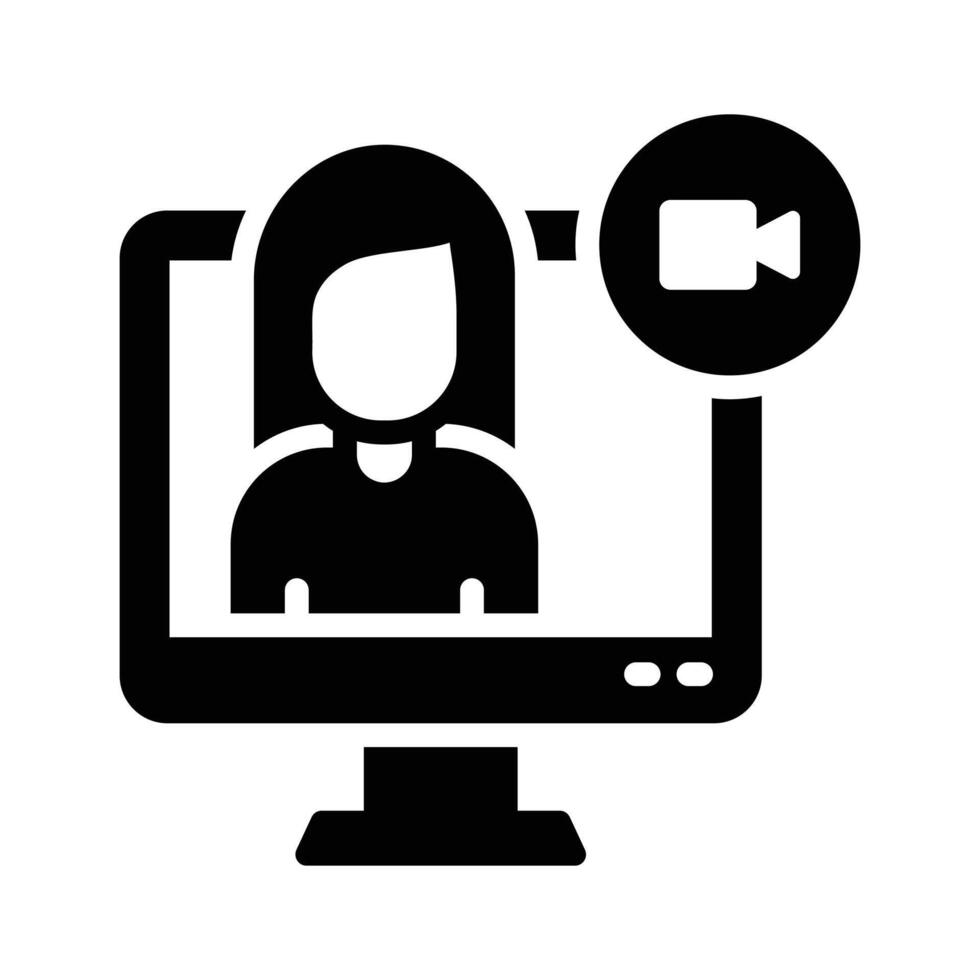 call icon symbolizing real time visual communication vector