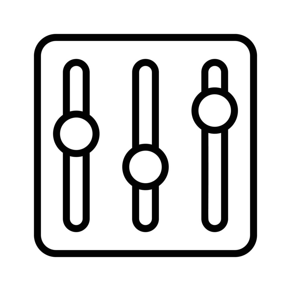 Equalizer icon representing sound adjustment and audio communication vector