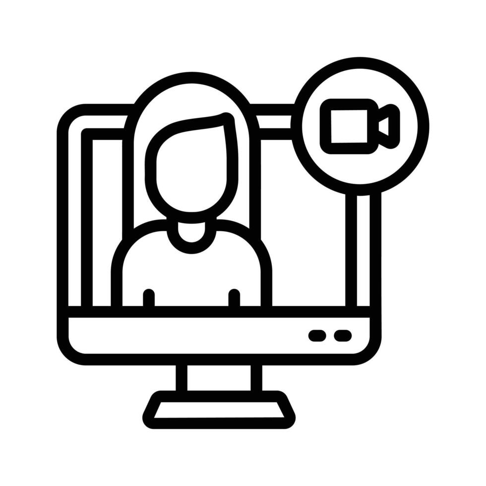 call icon symbolizing real time visual communication vector