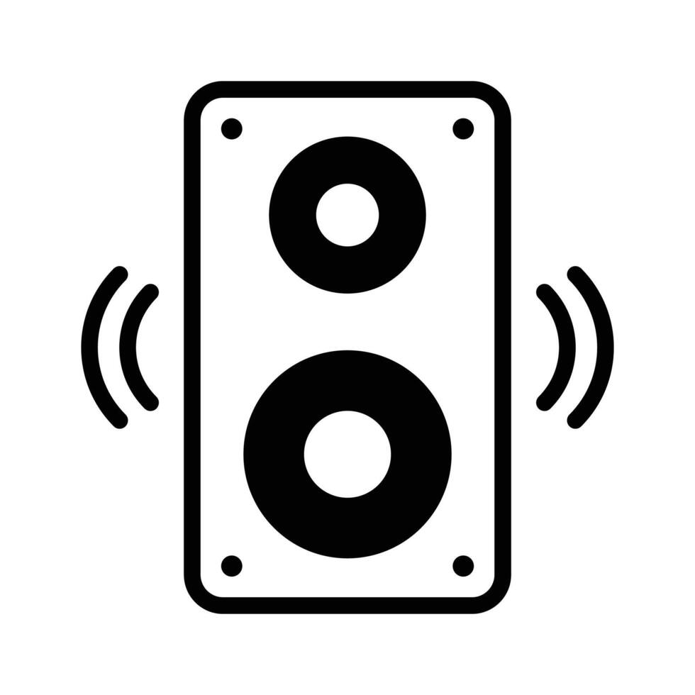 Speaker icon symbolizing sound, audio, and broadcast communication vector