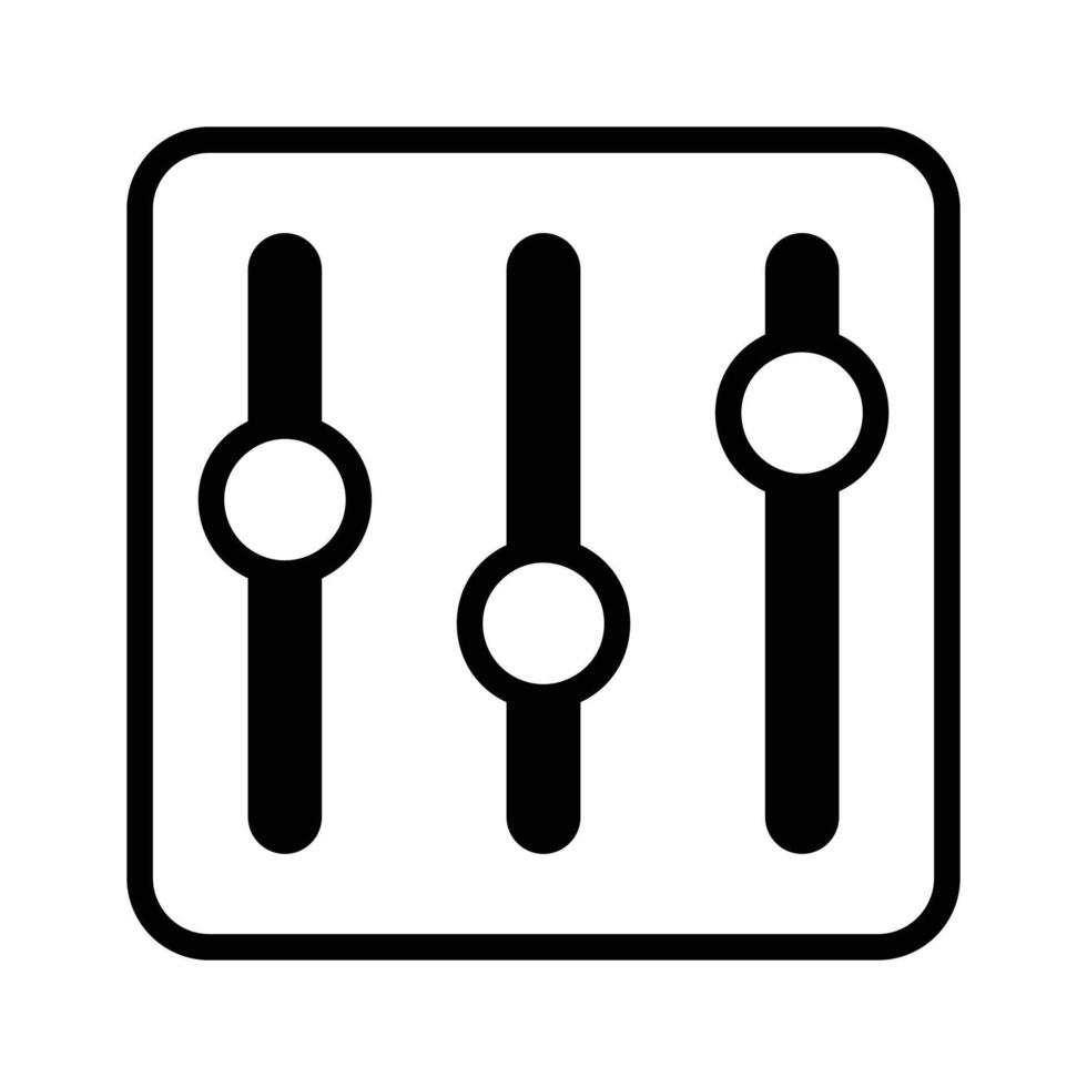 Equalizer icon representing sound adjustment and audio communication vector