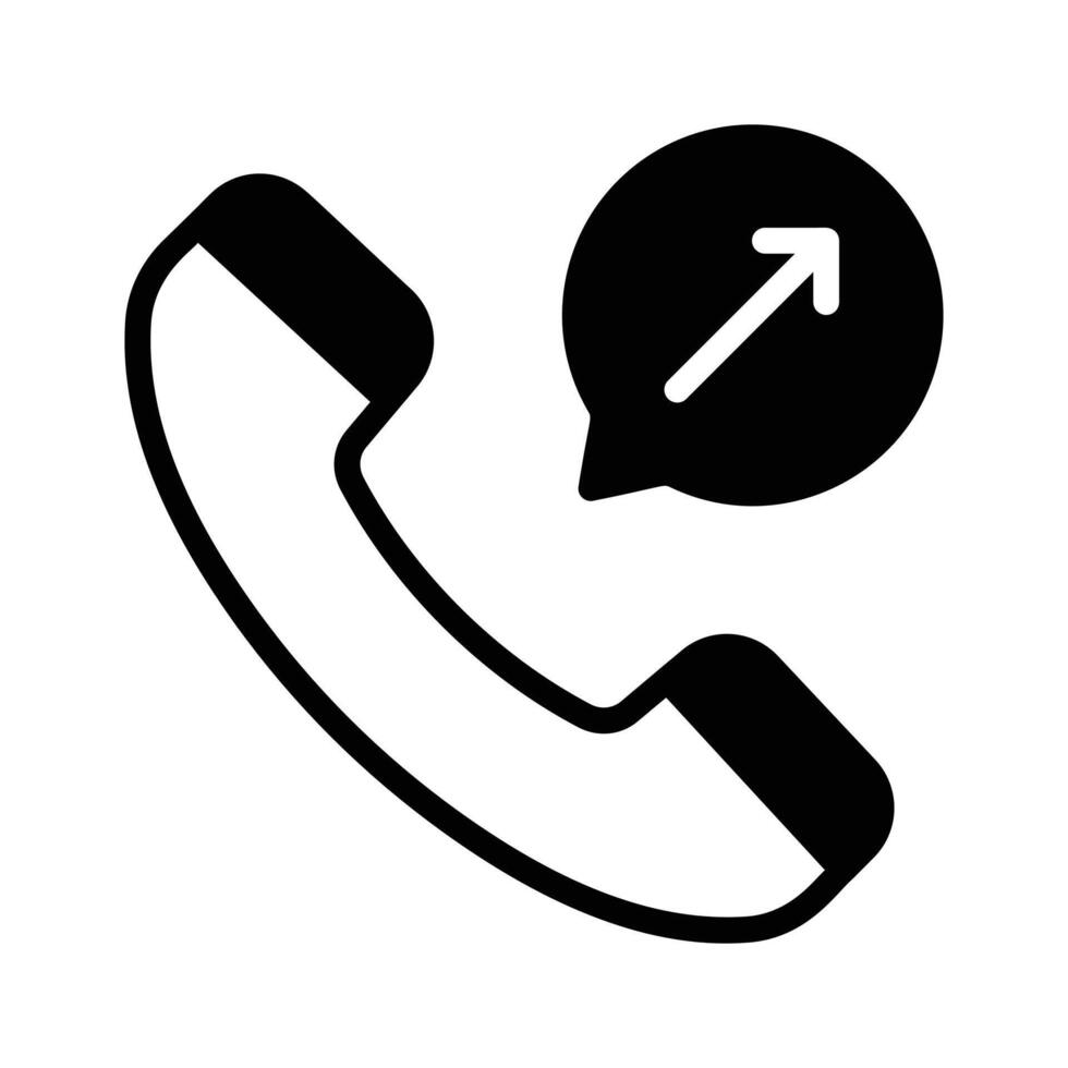 Outgoing call icon representing initiated voice communication vector