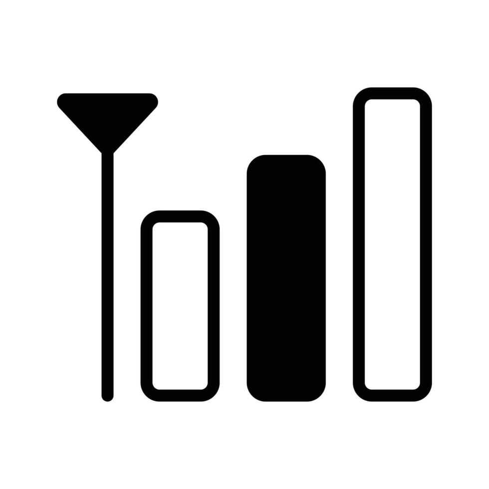 Mobile signal icon representing network strength and communication vector