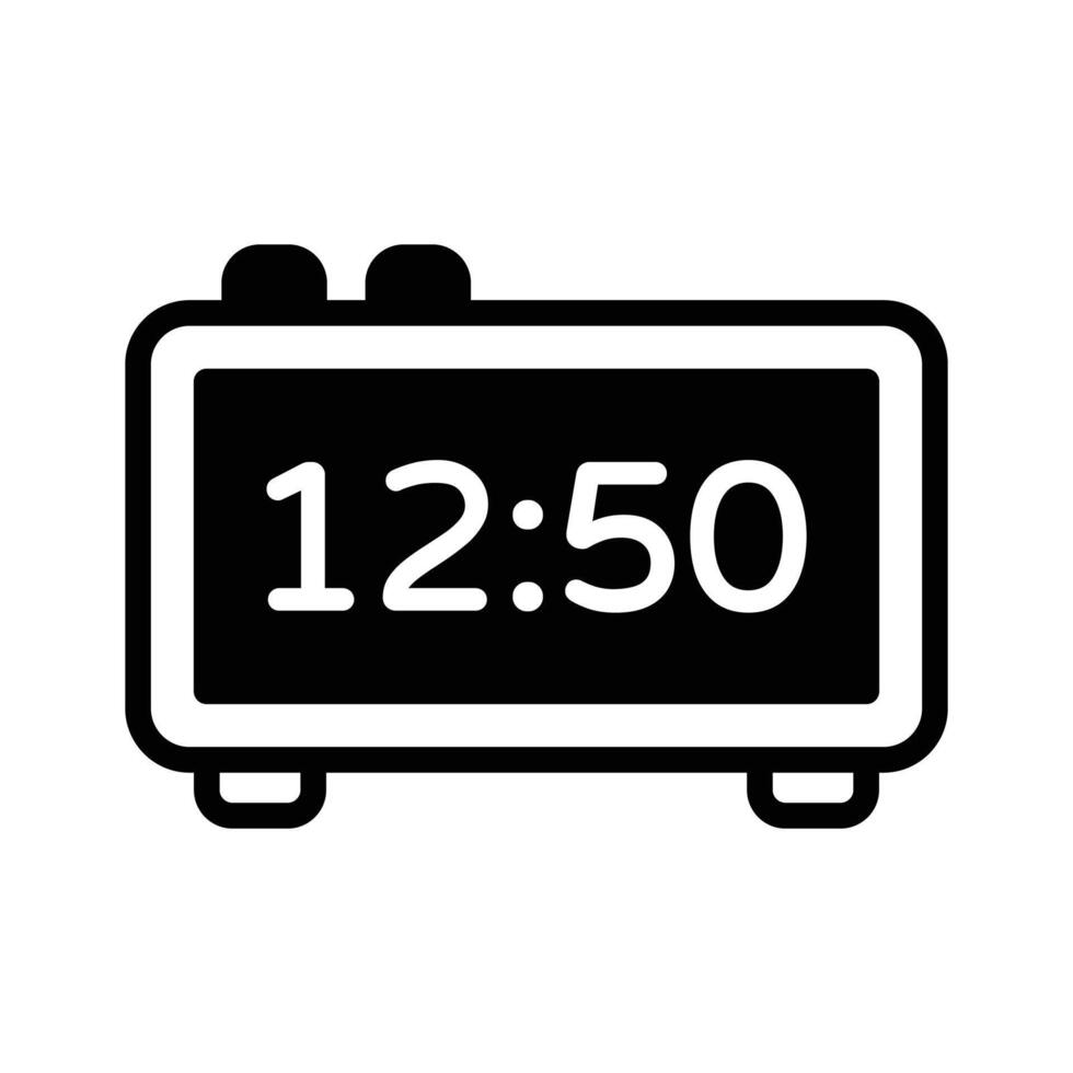 Clock displaying digital time in hours and minutes vector
