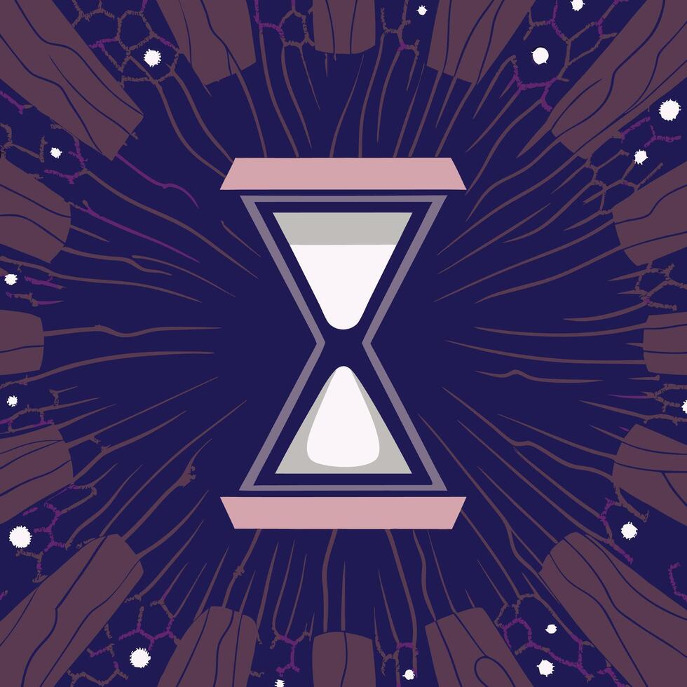 Time Passing Abstract Hourglass Design vector