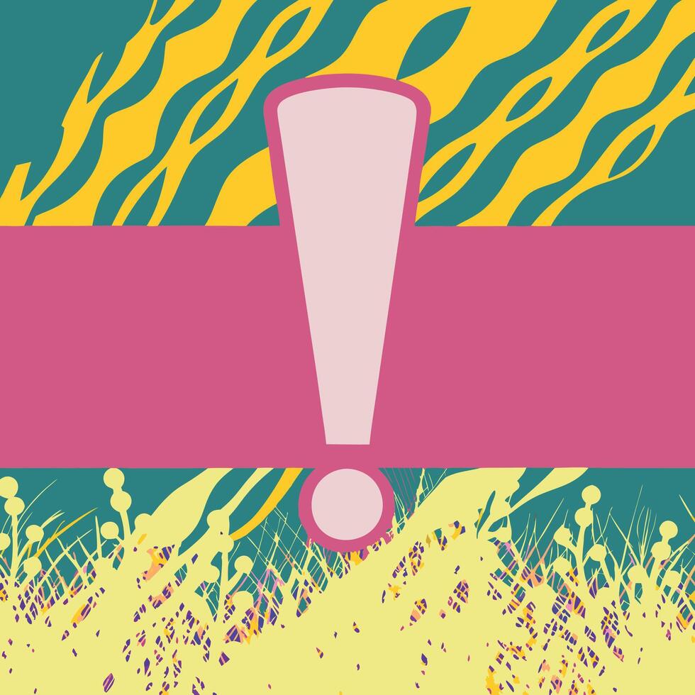 Attention-Grabbing Abstract Art with Exclamation Point vector