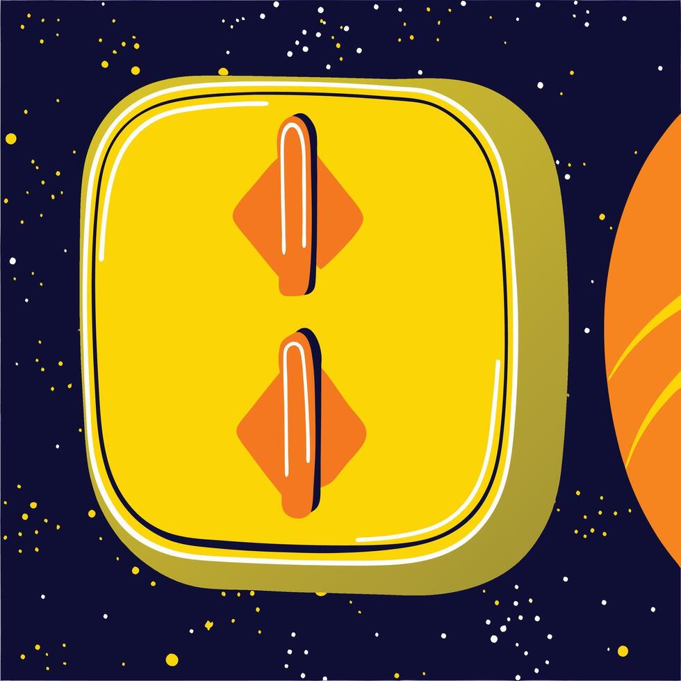 Abstract Space Scene with Yellow and Orange Elements vector