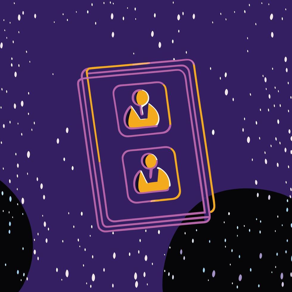 Double Profile Digital Identity and User Interface vector