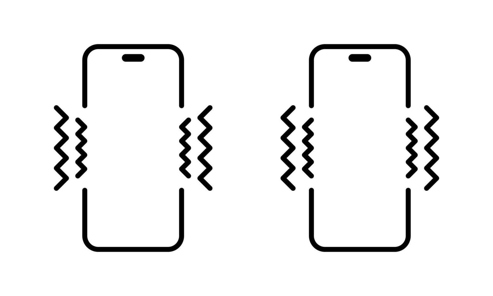 Smartphone vibration icon. Vibrating phone sign symbol vector