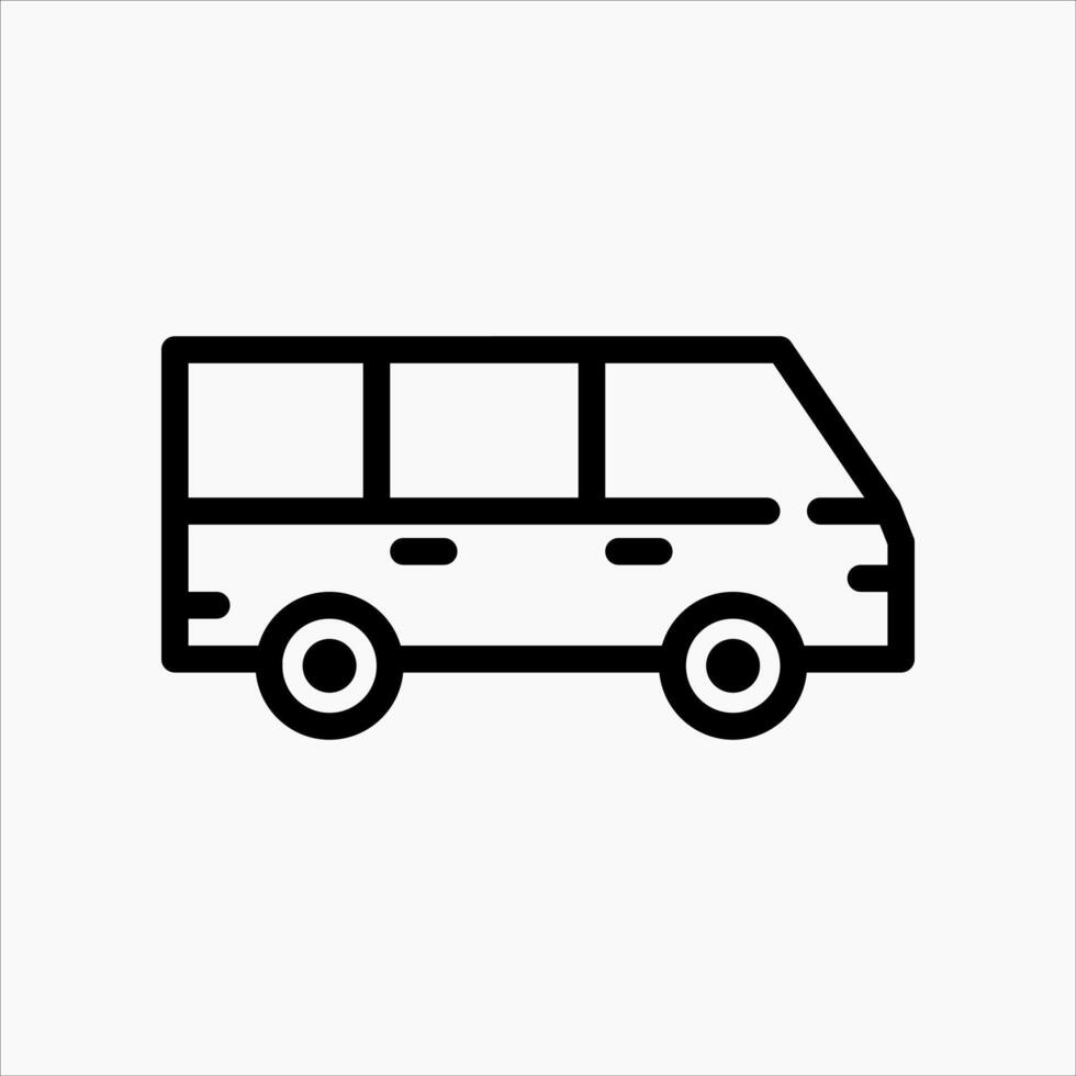 Design Illustration graphic of van car icon with line style. Suitable for UI, mobile design, web design, etc vector
