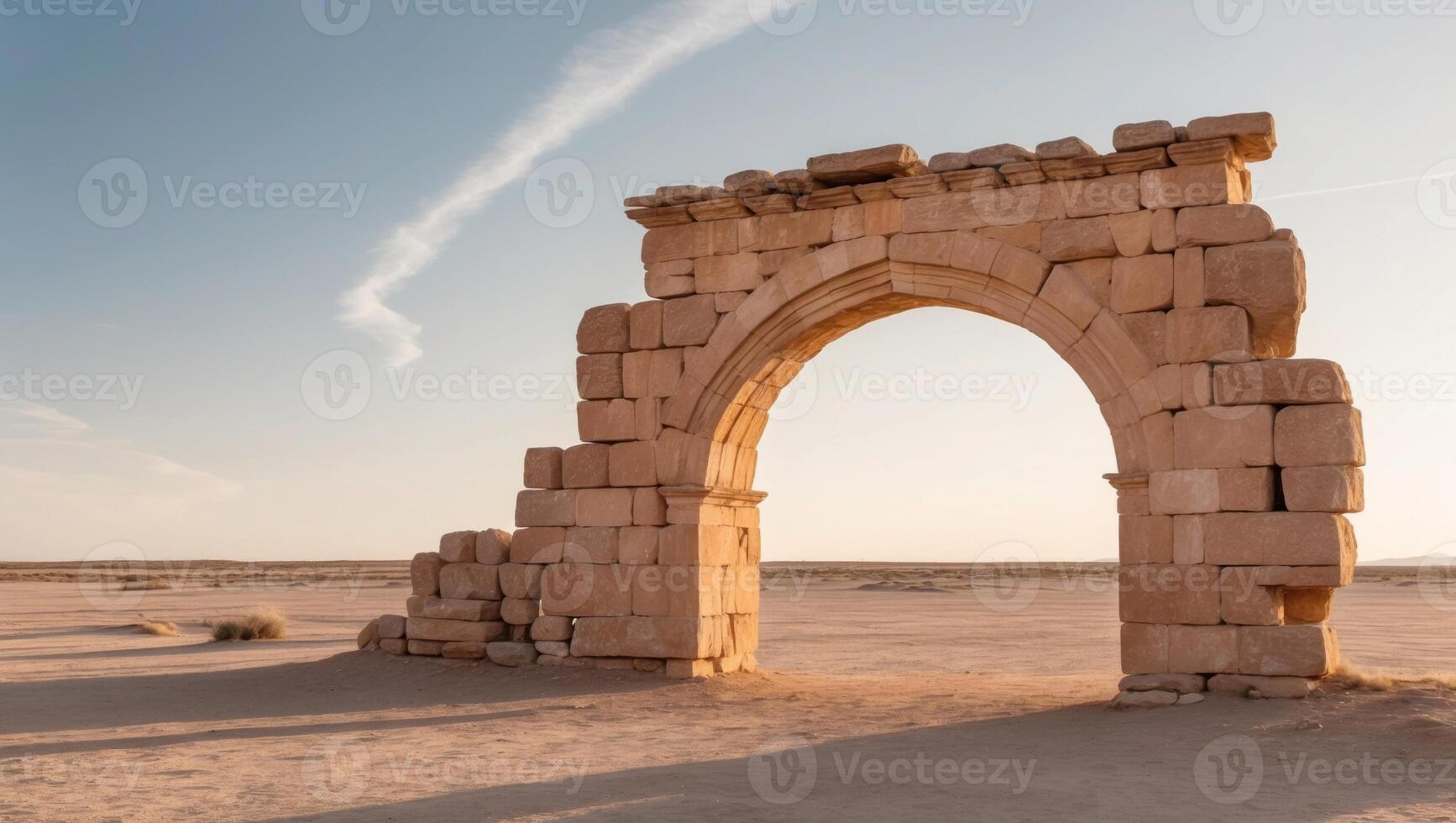 Ancient ruins in the desert photo