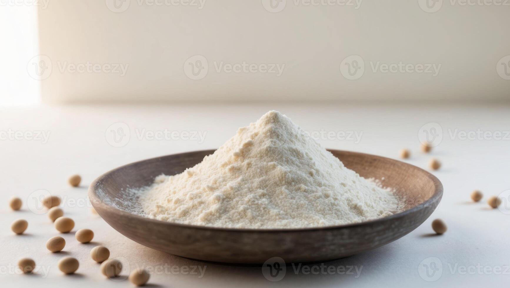 Soy flour in a bowl photo