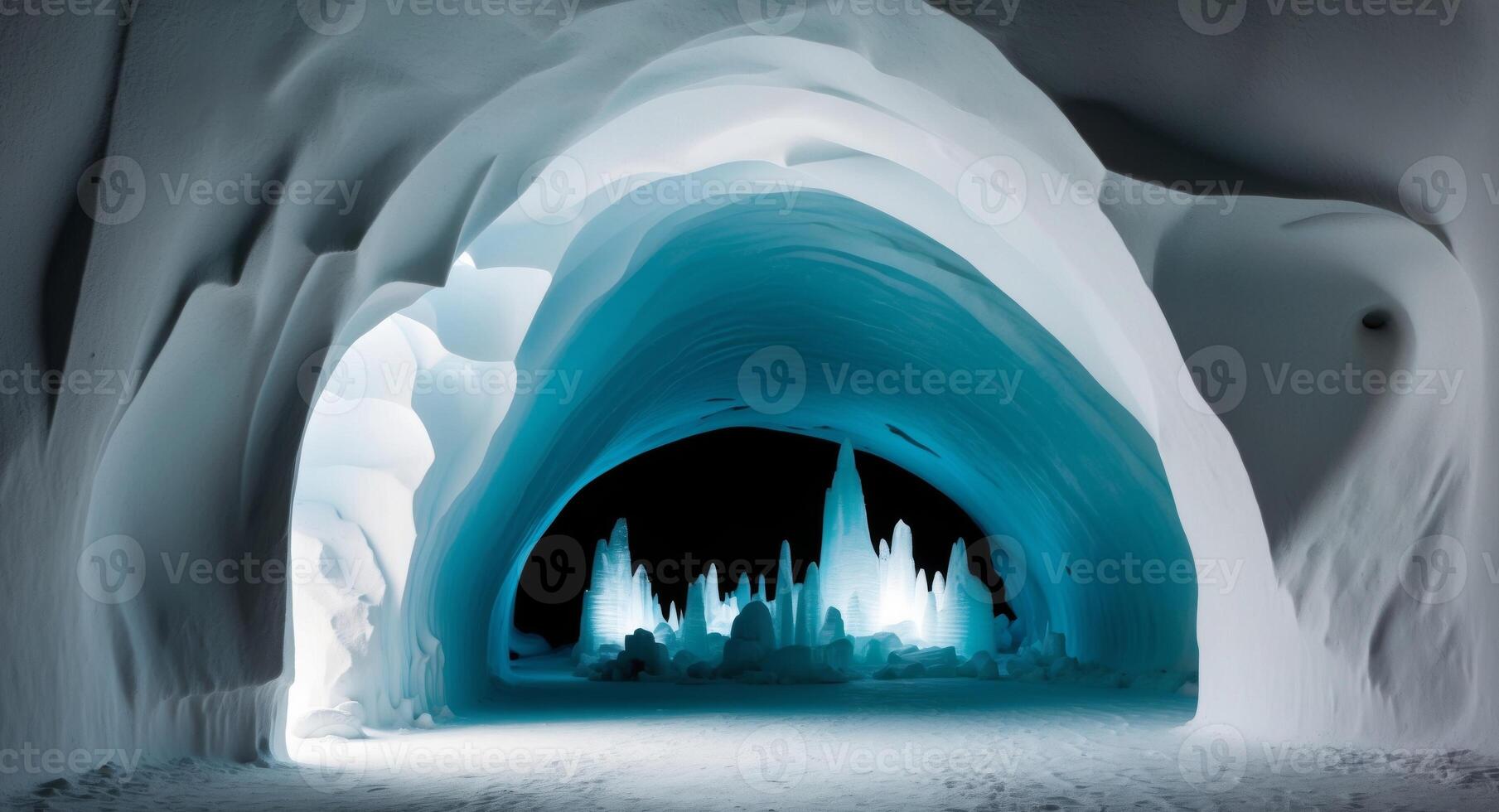 The ice cave at the ice museum of greenland photo
