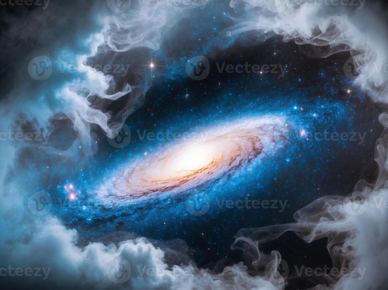 The andromeda galaxy is seen in this image photo