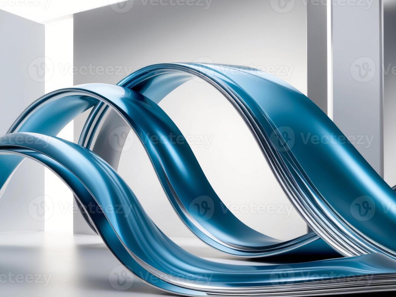 3d rendering of a blue wave photo