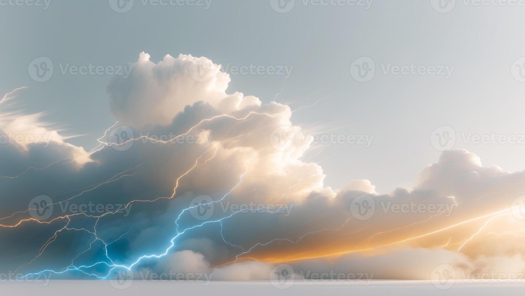abstract lightning fire cloud background banner photo